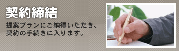 契約凍結 提案プランにご納得いただき、契約の手続きに入ります。