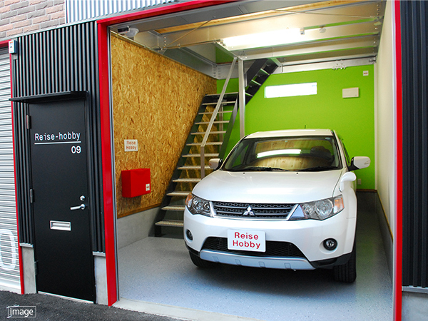 垂水星が丘ライゼホビーのシャッターガレージ